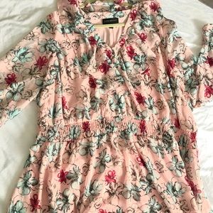 Floral Fluted Peplum Blouse | NWOT